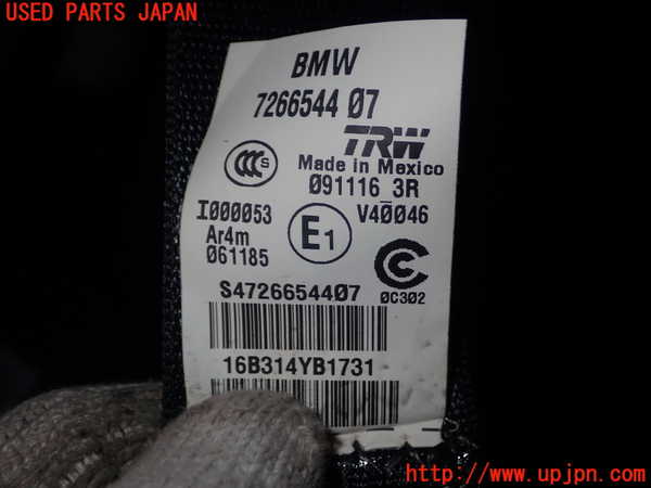 1UPJ-9234977155]BMW X3(WY20)(F25)右2列目シートベルト 中古_2