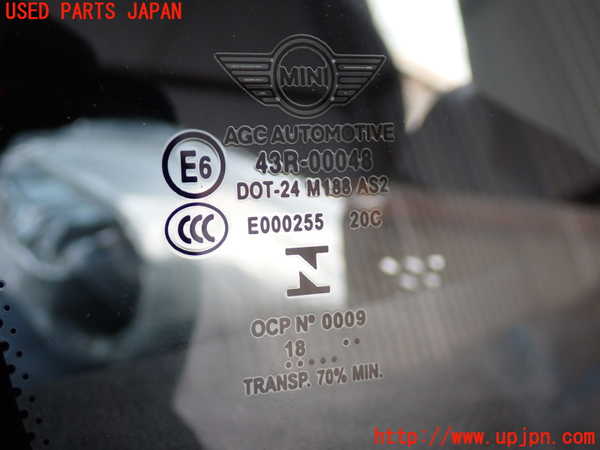 2UPJ-9235011382]BMW ミニ(MINI)クーパーD(XT15M)(F55)左クォーターガラス 中古(43R-00048 M188)_3