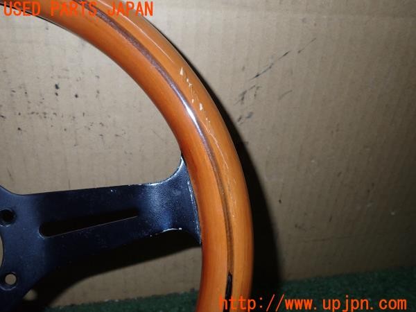 3UPJ=9235060617]デリカ スペースギア シャモニー(PD6W)後期 社外 ステアリング ウッド 木目 330mm 中古_4