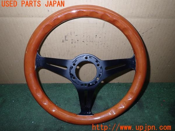3UPJ=9235060617]デリカ スペースギア シャモニー(PD6W)後期 社外 ステアリング ウッド 木目 330mm 中古_5