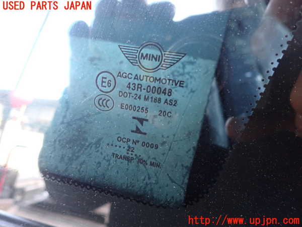 2UPJ-9235201380]BMW ミニ(MINI)クーパー(XU15MW)右クォーターガラス (43R-00048) 中古 （F55）_2