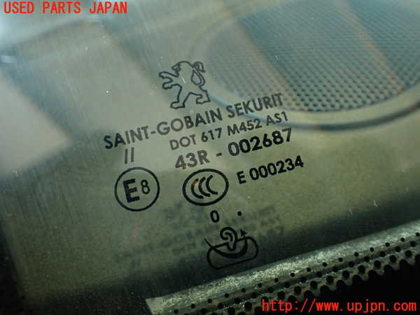 2UPJ-9235231195]プジョー・RCZ(T7R5F02)フロントガラス (SAINT-GOBAIN SEKURIT　43R-002687 M452) 中古_4