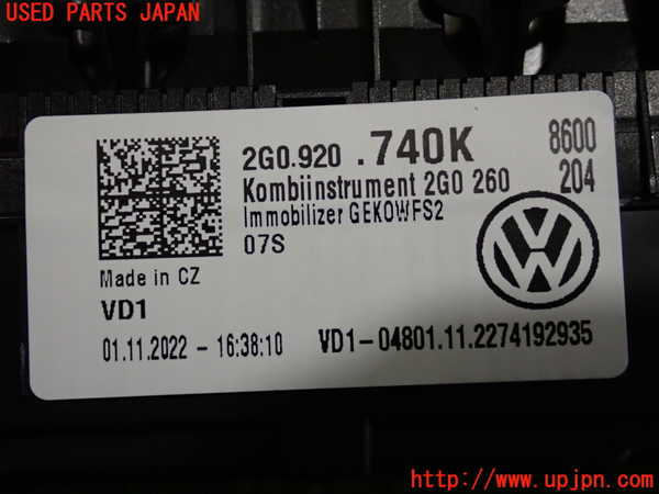 2UPJ-9235246170]VW・T-Cross(ティークロス)(C1DKR)スピードメーター 中古_4