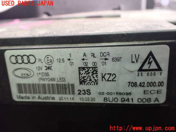 2UPJ-9235331130]アウディ・Q3(8UCPSF)右ヘッドライト HID (ジャンク品) 中古_4