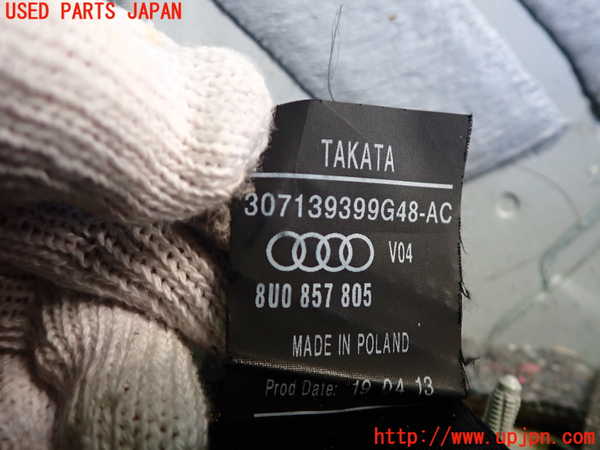 2UPJ-9235337185]アウディ・Q3(8UCPSF)左2列目シートベルト 中古_2