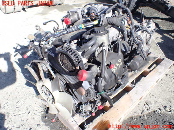 1UPJ-9235382003]ランクル100系(HDJ101K)エンジンミッションセット(補器類・ECU付) 1HD-FTE　AT 中古_3