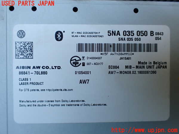 1UPJ-9235406589]VW アルテオン(3HDJHF)カーナビゲーション 中古_3