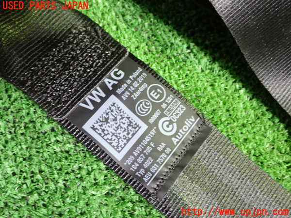 1UPJ-9235457075]VW up!(アップ)(AACHY)助手席シートベルト 中古_3