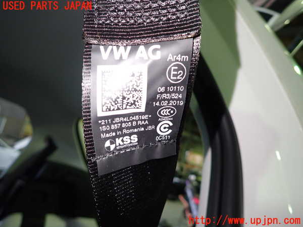 1UPJ-9235457185]VW up!(アップ)(AACHY)左2列目シートベルト 中古_3