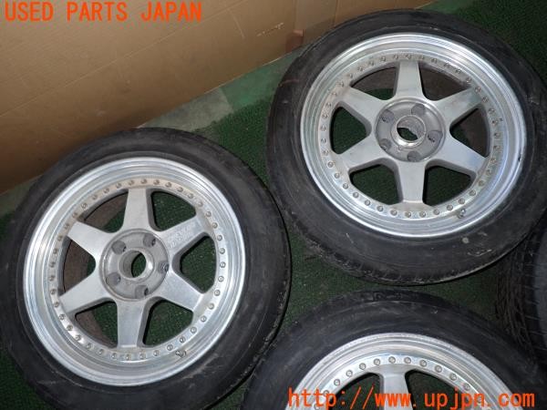 3UPJ=9235470918]GTO(Z16A)前期 SUPERSTAR CHEVLON RACING シェブロンレーシング ホイール 17×8J +35 PCD114.3 5穴 4本 中古_2