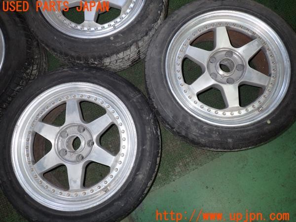 3UPJ=9235470918]GTO(Z16A)前期 SUPERSTAR CHEVLON RACING シェブロンレーシング ホイール 17×8J +35 PCD114.3 5穴 4本 中古_3