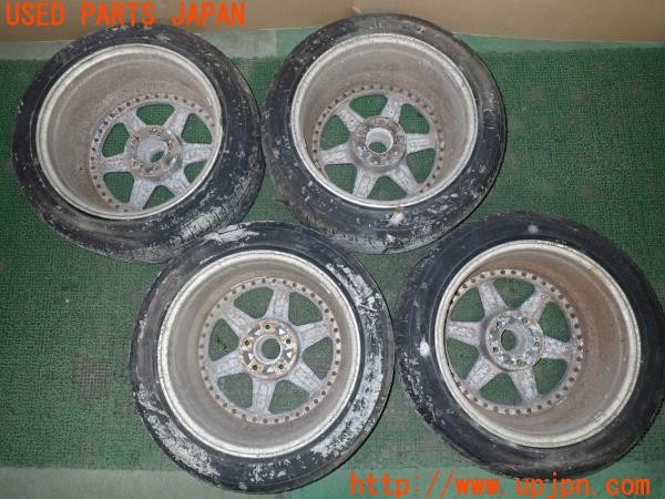 3UPJ=9235470918]GTO(Z16A)前期 SUPERSTAR CHEVLON RACING シェブロンレーシング ホイール 17×8J +35 PCD114.3 5穴 4本 中古_5