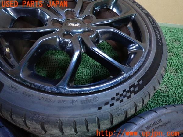 3UPJ=9235490906]ルノー メガーヌ R.S.(ルノー・スポール)(DZF4R)純正 タイヤホイール 18×8.25J +65 PCD114.3 5穴 4本 中古_3
