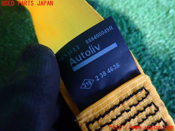 2UPJ-9235497155]ルノー・メガーヌ R.S.(ルノー・スポール)(DZF4R)右2列目シートベルト 中古_2