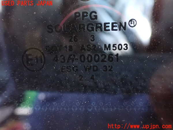 2UPJ-9235511382]ベンツ E240 ステーションワゴン(211261)(S211)左クォーターガラス (43R-000261 M503) 中古_2