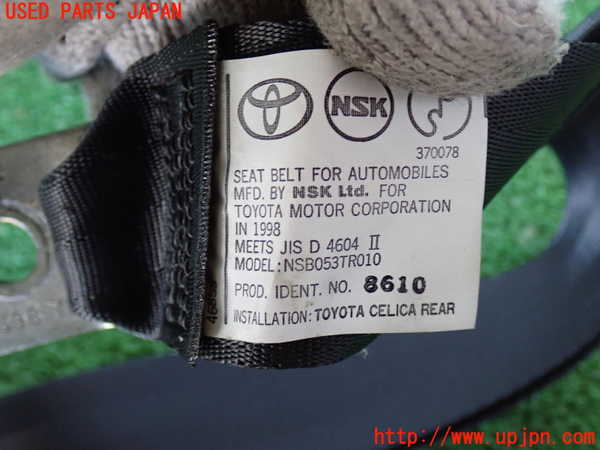2UPJ-9235557135]セリカ GT-FOUR(ST205)真中2列目シートベルト 中古_2