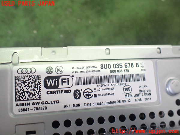 2UPJ-9235626589]アウディ・Q3(8UCPSF)カーナビゲーション HDD 中古_3