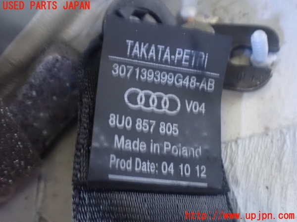 2UPJ-9235627185]アウディ・Q3(8UCPSF)左2列目シートベルト 中古_2
