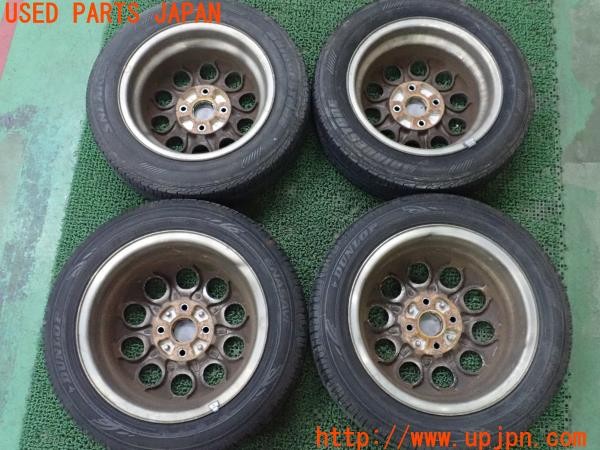3UPJ=9235660914]ビート(PP1)前期 純正 ホイール 13×4.5J+35 14×5J+45 PCD100 4穴 4本 中古_5