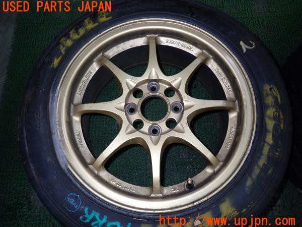 3UPJ=9235690962]ヤリス(YARIS) カップカー(MXPA10)RAYS レイズ VOLK RACING CE28 ホイール 15×7J? +47? PCD100 4穴 2本 ジャンク_2