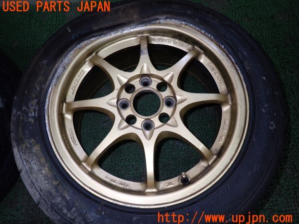 3UPJ=9235690962]ヤリス(YARIS) カップカー(MXPA10)RAYS レイズ VOLK RACING CE28 ホイール 15×7J? +47? PCD100 4穴 2本 ジャンク_3