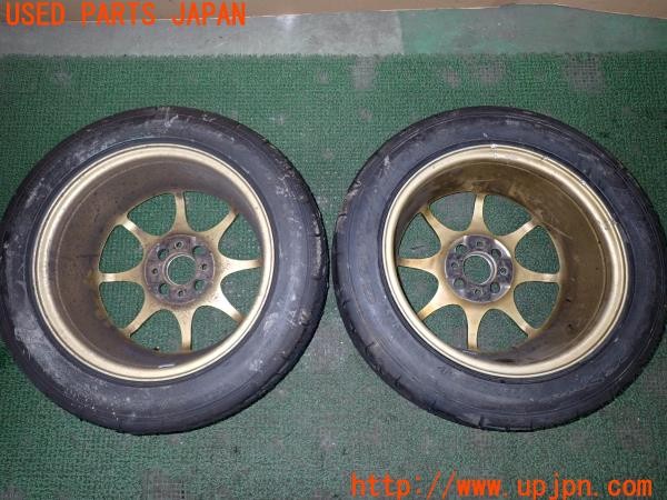 3UPJ=9235690962]ヤリス(YARIS) カップカー(MXPA10)RAYS レイズ VOLK RACING CE28 ホイール 15×7J? +47? PCD100 4穴 2本 ジャンク_4