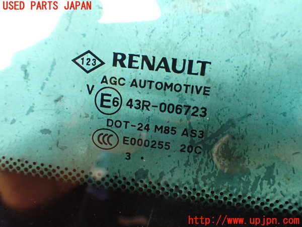 2UPJ-9235711380]ルノー・メガーヌ R.S.(ルノー・スポール)(DZF4R)右クォーターガラス (AGC 43R-006723 M85) 中古_2