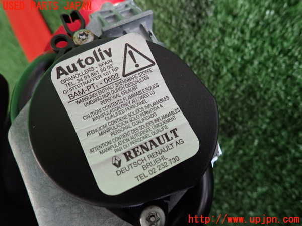 2UPJ-9235717075]ルノー・メガーヌ R.S.(ルノー・スポール)(DZF4R)助手席シートベルト 中古_2