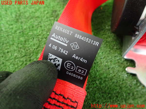2UPJ-9235717155]ルノー・メガーヌ R.S.(ルノー・スポール)(DZF4R)右2列目シートベルト 中古_2