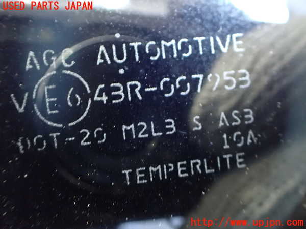 2UPJ-9235901382]アウトランダーPHEV(GN0W)左クォーターガラス (43R-007953) 中古_2