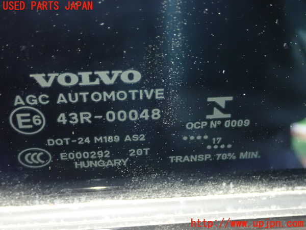 1UPJ-9235991320]ボルボ・V40 クロスカントリー(MB420XC)左後ドア 中古 AGC M189 43R-00048_2