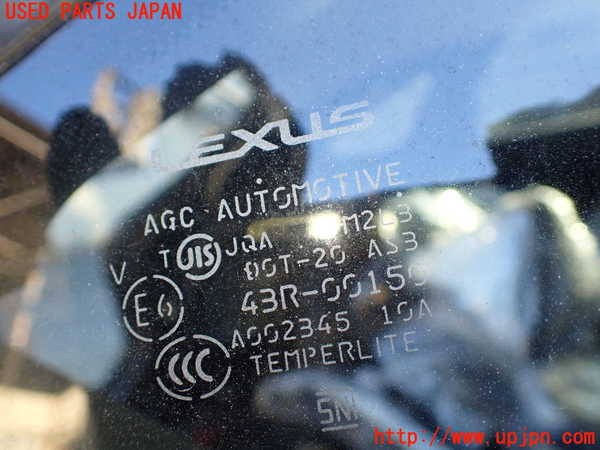 1UPJ-9236001380]レクサス・RX450h(GYL10W)右クォーターガラス 中古(43R-00150 M2L3)_2