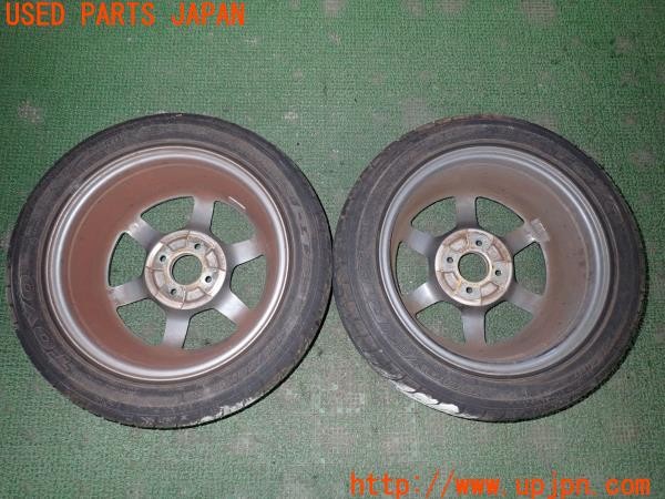 3UPJ=9236010903]ロードスター(NA6CE)後期 RAYS レイズ VOLKRACING TE37V TOYO PROXES R1R タイヤホイール 15×7J +18 PCD100 4穴 2本 中古_4
