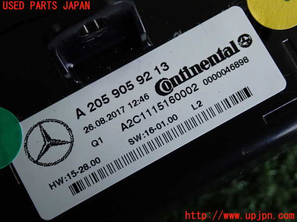 2UPJ-9236176066]ベンツ C220 d W205(205004)エアコンスイッチ1 中古_3