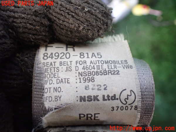 1UPJ-9236237045]ジムニー(JB23W)運転席シートベルト 中古_3