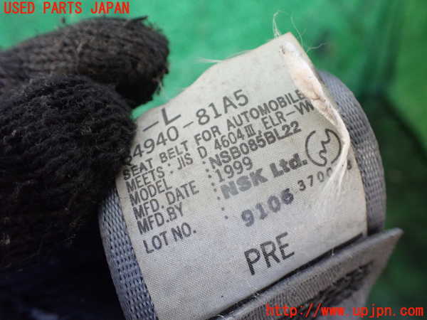 1UPJ-9236237075]ジムニー(JB23W)助手席シートベルト 中古_3