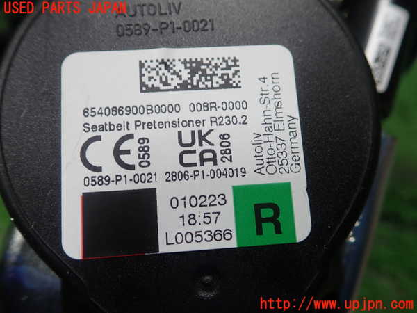 1UPJ-9236247045]VW ポロ(AWDLA)運転席シートベルト 中古_2