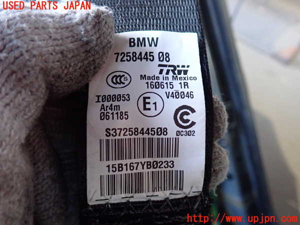 2UPJ-9236297185]BMW X4(XW20)(F26)左2列目シートベルト 中古_3