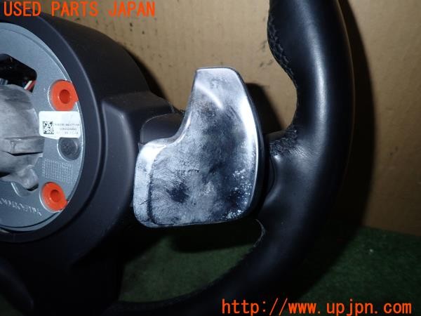 3UPJ=9236300617]BMW アクティブハイブリッド3 Mスポーツ(3F30 F30)純正 ステアリング 社外カーボン調カバー付き 中古_4