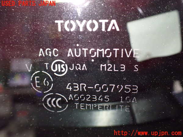 1UPJ-9236341382]アルファードハイブリッド(ATH20W)左クォーターガラス 中古(43R-007953 M2L3)_2