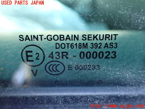 1UPJ-9236351320]ポルシェ・カイエン S(9PAM4801)左後ドア 中古 SAINT-GOBAIN SEKURIT M392 43R-000023_5