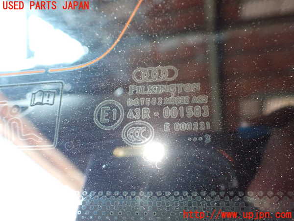 1UPJ-9236381380]アウディ・S4 アバント(8KCGWF)右クォーターガラス 中古 PILKINGTON M3232 43R-001583_2