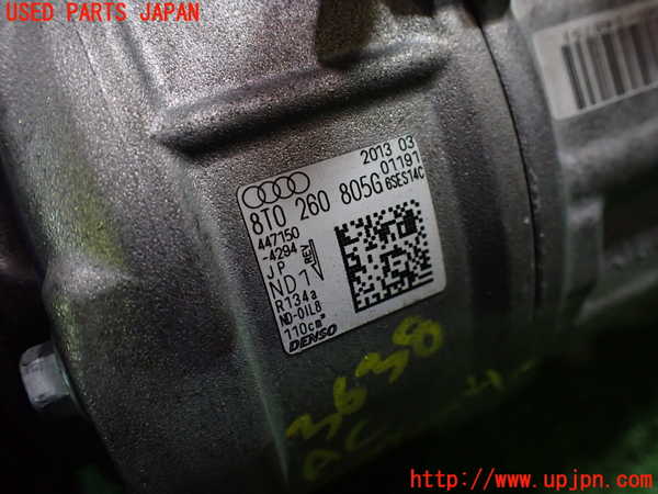 1UPJ-9236386025]アウディ・S4 アバント(8KCGWF)エアコンコンプレッサー 中古_4