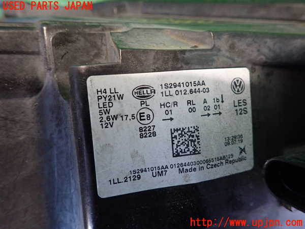 2UPJ-9236441132]VW up! GTI(アップ GTI)(AADKR)左ヘッドライト ハロゲン (ジャンク品) 中古_5