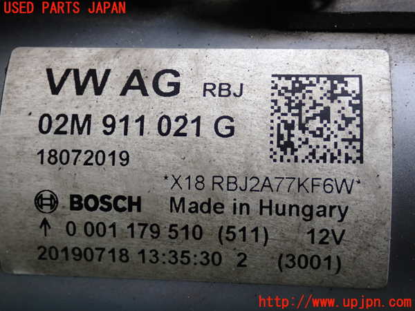 2UPJ-9236446010]VW up! GTI(アップ GTI)(AADKR)セルモーター 中古_3