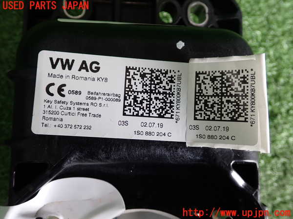 2UPJ-9236447870]VW up! GTI(アップ GTI)(AADKR)助手席側エアバッグカバー 中古_3