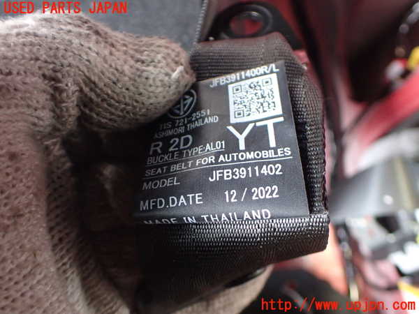 2UPJ-9236467185]GR86(BRZ)(ZN8(改))左2列目シートベルト 中古_2