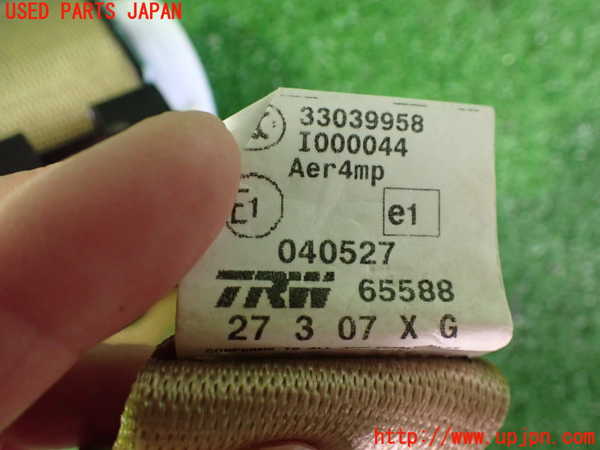 2UPJ-9236687155]BMW 525i(NU25)(E60)右2列目シートベルト 中古_3