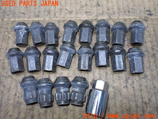 3UPJ=9236750968]レクサス IS F(USE20)RAYS レイズ ホイールナット HEX17 M12×P1.5 貫通 ロックナット・ソケット付き 計20個 中古_3