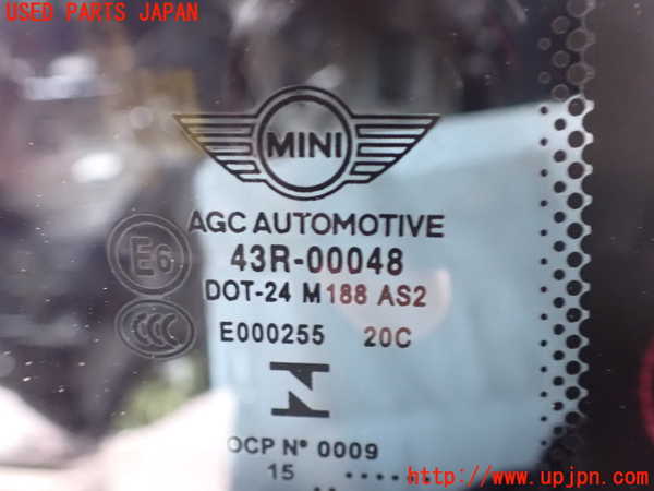2UPJ-9236771380]BMW ミニ(MINI)ジョンクーパーワークス(JCW)(XMJCW)右クォーターガラス (43R-00048) 中古_2